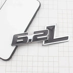 3D Metal 6.2L Logo Car Rear Boot Trunk Emblem Badge Sticker For Ford Raptor F150 Hummer H2 Chevrolet C7 Camaro Dodge Challenger