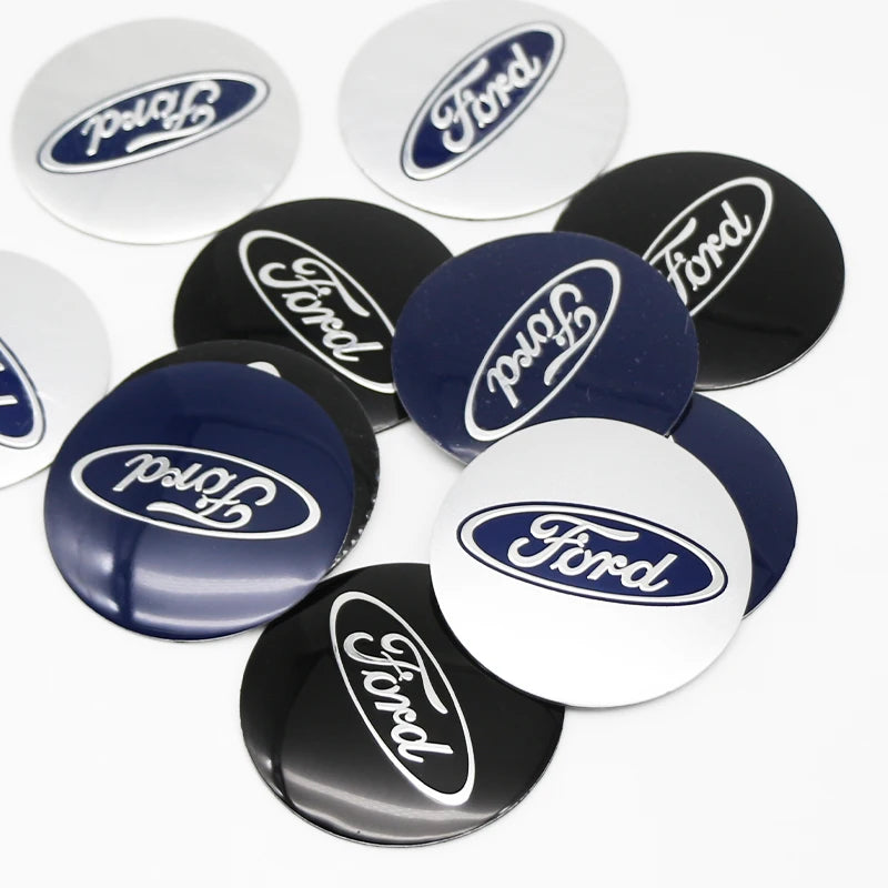 4pcs 56 60 65mm Car Wheel Center Hub Caps Stickers Badge For Ford Escape Shelby Mondeo Fiesta Fusion Explorer Edge Styling