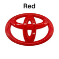 1PC Car Steering Wheel Decorative Sticker 6.5X4.5cm Carbon fiber Emblem For Toyota Hilux Prius Avensis Verso Corolla Camry