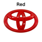 1PC Car Steering Wheel Decorative Sticker 6.5X4.5cm Carbon fiber Emblem For Toyota Hilux Prius Avensis Verso Corolla Camry