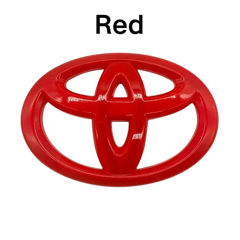 1PC Car Steering Wheel Decorative Sticker 6.5X4.5cm Carbon fiber Emblem For Toyota Hilux Prius Avensis Verso Corolla Camry