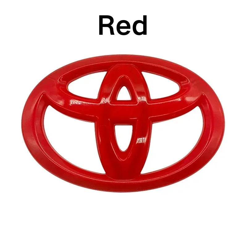 1PC Car Steering Wheel Decorative Sticker 6.5X4.5cm Carbon fiber Emblem For Toyota Hilux Prius Avensis Verso Corolla Camry