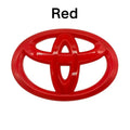 1PC Car Steering Wheel Decorative Sticker 6.5X4.5cm Carbon fiber Emblem For Toyota Hilux Prius Avensis Verso Corolla Camry