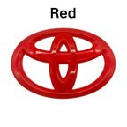 1PC Car Steering Wheel Decorative Sticker 6.5X4.5cm Carbon fiber Emblem For Toyota Hilux Prius Avensis Verso Corolla Camry