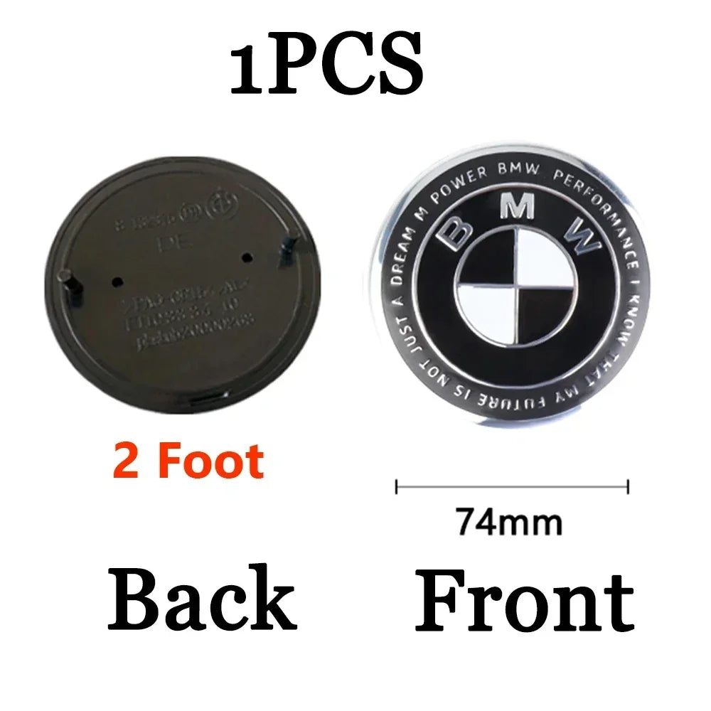 74mm 82mm Car Hood Front Badge Tail Trunk Emblem Replacement Sticker for Bmw F20 F30 G20 f31 F34 F10 G30 F11 X3 F25 X4 I3 M3 M4