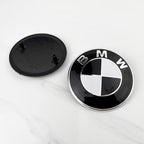 2pcs 74mm 82mm Car Front Hood Bonnet Emblem Rear Trunk Badge For BMW E30 E36 F34 F23 G14 G20 G30 X1 X2 X3 X5 M1 M2 Accessories