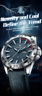 POEDAGAR Original Man Wristwatch Top Luxury Waterproof Luminous Date Week Watch For Men Quartz Sport Leather Men's Watches Reloj