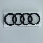 For AUDI S3 2010-2020 Car Front Grille Replace Emblem ABS Glossy Black Rear Badge Modified Sticker 4Ring Logo Sline Decoration