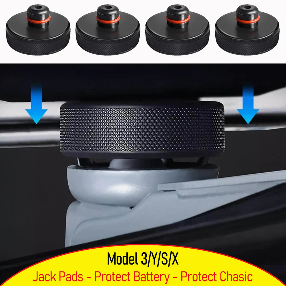 4pcs Lifting Jack Pads for Tesla Model 3 Y S X Juniper Accessories Rubber Puck Chassis Lift Stand Adapter Battery Protective Pad