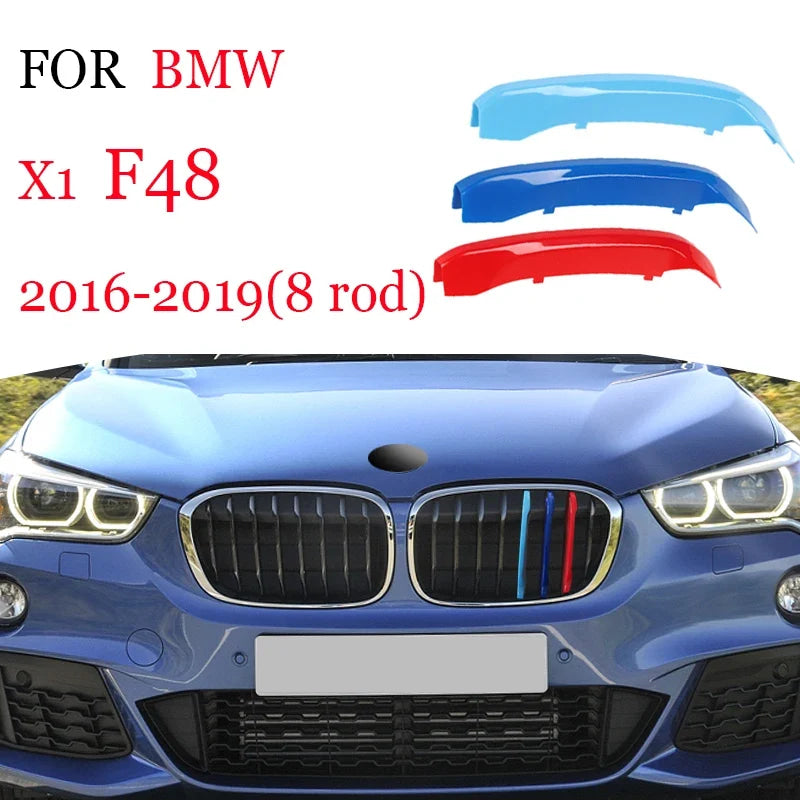 ABS Car Grille Trim Strip For BMW X1 X2 X3 X4 X5 X6 X7 E84 F48 F49 F39 E83 F25 G01 F26 G02 E70 F15 E53 G05 E71 E72 F16 G06 G07