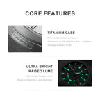CADISEN TI-7 Autodyne 2026 NEW Titanium Automatic Mechanical Watch Man Canvas Wristwatch MIYOTA 8215 Luminous Waterproof Watches