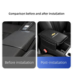 Car Armrest Cushion Leather Arm Rest Box Pad With Storage Bag For Chevrolet Corvette Montana TrailBlazer Silverado Traverse Bolt