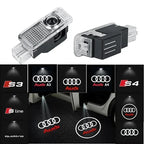 2PCS LED Car Door Welcome Logo Light Projector Lamp For Audi Sline S3 S4 S5 S6 S7 RS Quattro Q7 Q5 Q3 A4 B8 8P A3 A6 C7 A5 A6