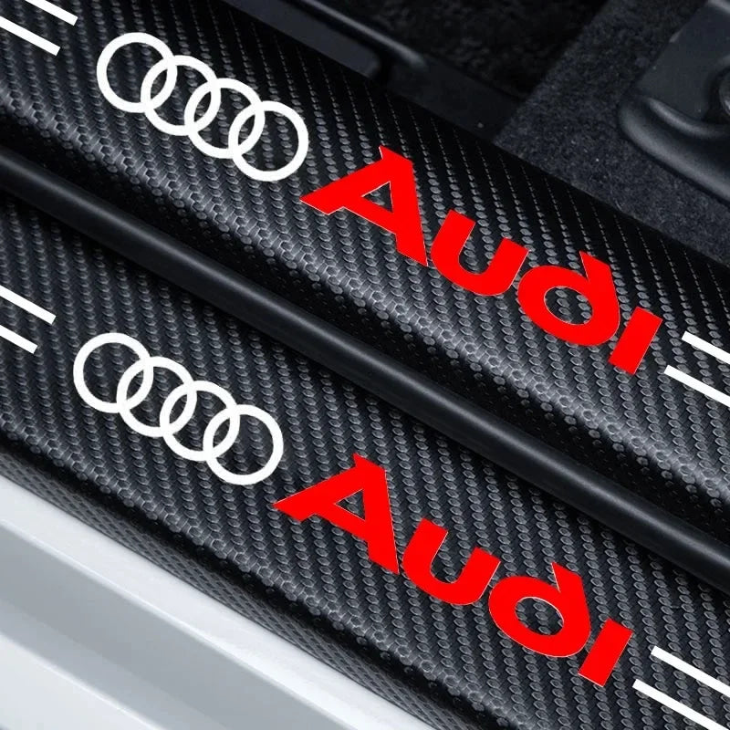 Car Door Trunk Sill Protective Strip Threshold Anti Scratch Sticker for Audi sline A4 B7 B8 B9 A3 8P 8V 8L A5 A6 Q3 Accessories