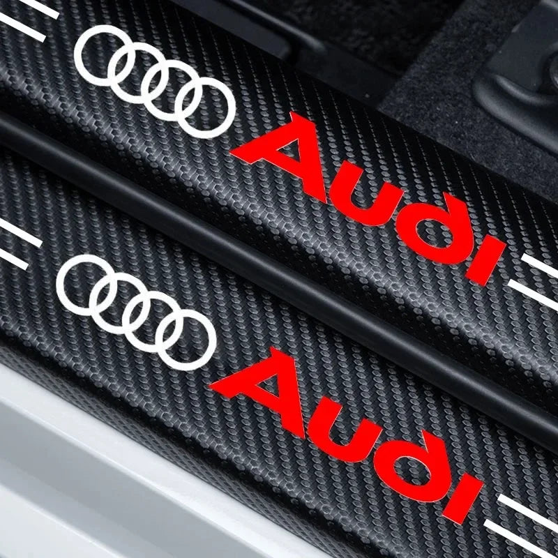 Car Door Trunk Sill Protective Strip Threshold Anti Scratch Sticker for Audi sline A4 B7 B8 B9 A3 8P 8V 8L A5 A6 Q3 Accessories