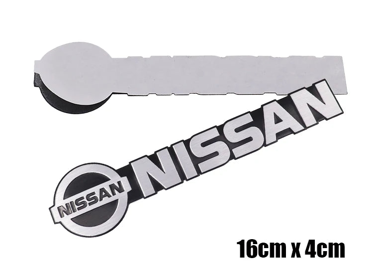 1pcs new aluminum 3D Car Fender side logo Car door Emblem Rear emblem car window sticker styling Accessories For Nissan
