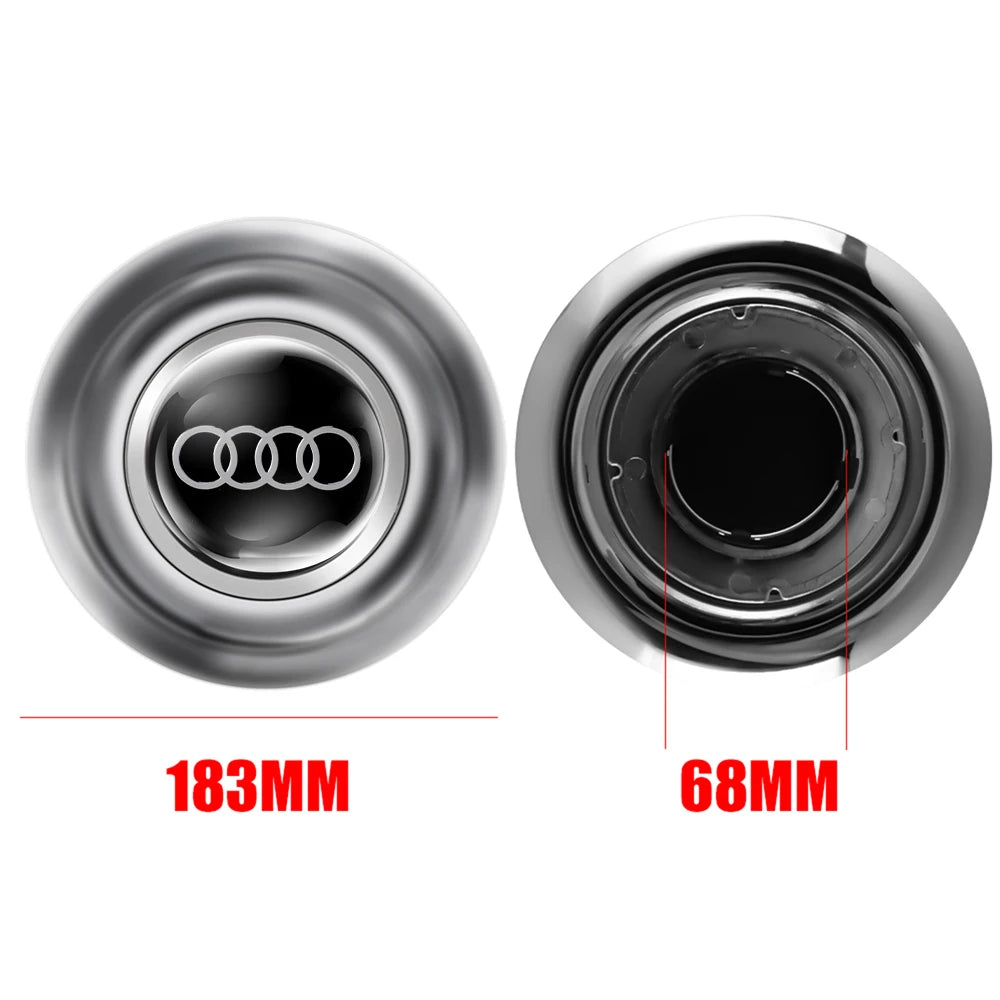 4PCS 183MM Car Wheel Center Hub Caps Tire Rim Cover Auto Accessories For Audi Sline Q4 A4 A6 A7 A5 A3 Q3 Q5 Q2 A1 A8 TT S1 S3 Q7