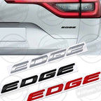Metal 3D For Ford Fiesta Edge Badge Letter Logo Car Rear Trunk Body Sticker Emblem Glossy Black Accessories