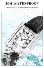 SANDA 9031/1108 Resistant Leather Strap Square Dial Waterproof Sport Casual Women Men Quartz Watches Reloj Luxury Couple Watch