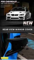 For Chevrolet Corvette C8 Z51 Z06 2020-2023 Car Rearview Side Mirror Cover Wing Cap Sticker Exterior Door Rear View Case Trim