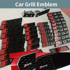 1Pc Audi Car Grill Badge Front Emblem for Audi Sticker S5 S6 S7 S8 RS3 RS4 RS5 RS6 RS7 RS8 SQ3 SQ5 Auto Modification Accessories