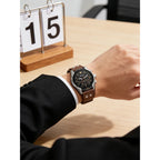 Fossil Coachman CH2891 Mens Watch Chronograph Black Dial Genuine Brown Leather Strap Sport Quartz Wristwatches Top Luxury