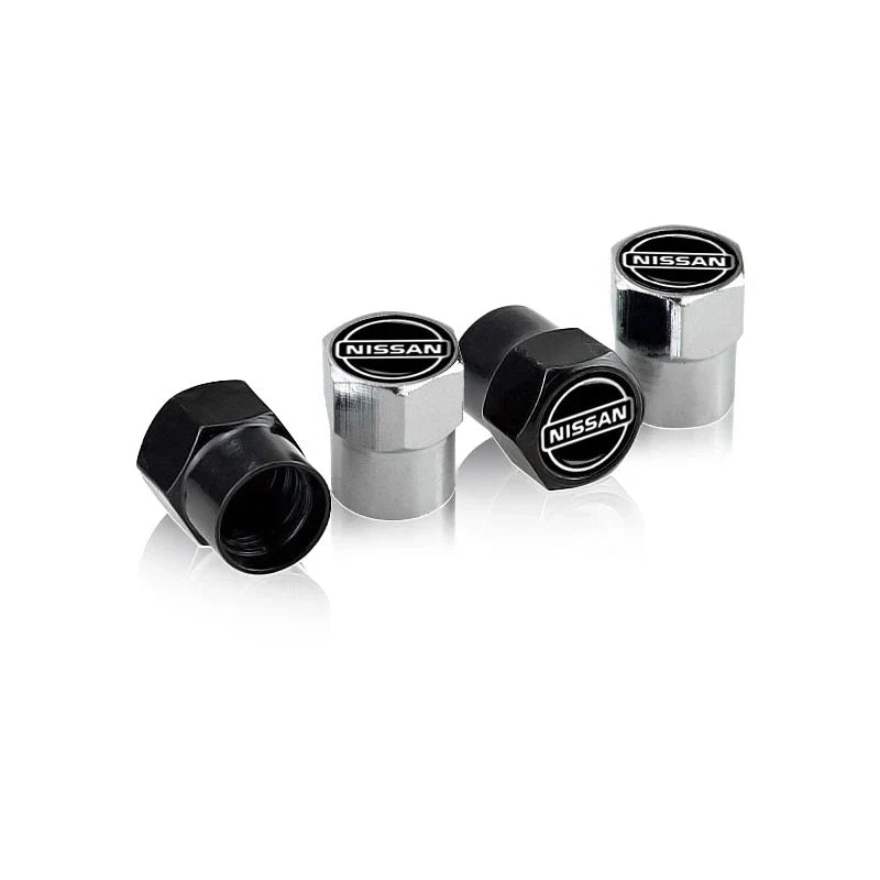 4pcs New Aluminum Car Tire Valve Hexagon Tire Dust Cap For Nissan Qashqai j11 j10 Juke X Trail t32 J32 Tiida Leaf Versa Skyline