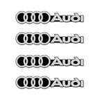 3D Aluminum Car Audio Logo Speaker Emblem Badge Sticker For Audi A3 A4 A5 A6 A7 A1 Q2 Q4 Q3 Q5 Q7 Q8 S3 S4 S5 S6 TT Accessories