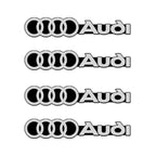 3D Aluminum Car Audio Logo Speaker Emblem Badge Sticker For Audi A3 A4 A5 A6 A7 A1 Q2 Q4 Q3 Q5 Q7 Q8 S3 S4 S5 S6 TT Accessories