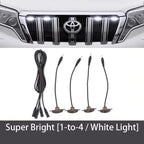 4Pcs 6Pcs Front Grille LED Lights For Toyota Land Cruiser Prado 150 120 Amber DRL Daytime Running Warning Grill Lamps