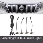 4Pcs 6Pcs Front Grille LED Lights For Toyota Land Cruiser Prado 150 120 Amber DRL Daytime Running Warning Grill Lamps