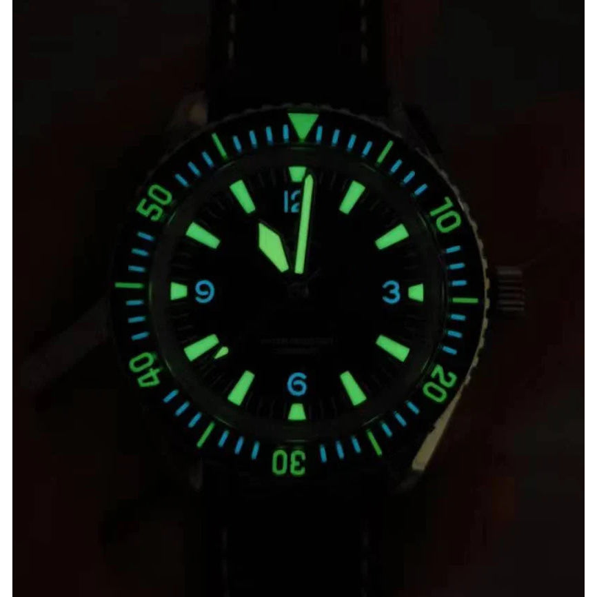 Hruodland F025 Retro Sport Men Watch HZ2565 Automatic Mechanical Stainless Steel Leather Strap Diving  reloj hombre watch for me