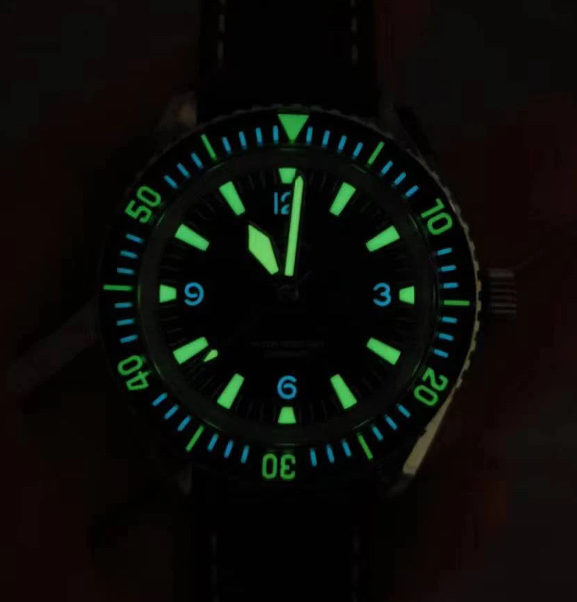 Hruodland F025 Retro Sport Men Watch HZ2565 Automatic Mechanical Stainless Steel Leather Strap Diving  reloj hombre watch for me