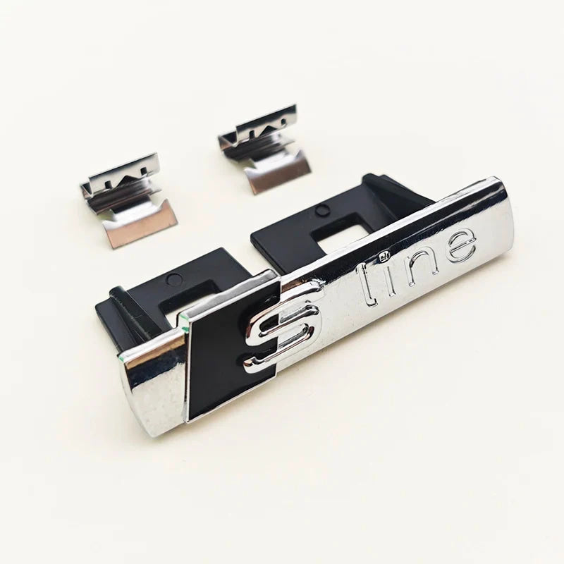 3D Metal Logo Sline Emblem Car Fender Side Sticker Front Grill Badge For Audi A3 A4 A5 A6 A7 S3 S4 S5 S6 TT S Line Accessories