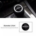 1Pcs Car Gear Shifter Head Knob Badge Sticker Emblem Decal Decor Hubcap For Mercedes Benz AMG W204 W205 W203 W211 W212 W213 W210