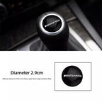 1Pcs Car Gear Shifter Head Knob Badge Sticker Emblem Decal Decor Hubcap For Mercedes Benz AMG W204 W205 W203 W211 W212 W213 W210