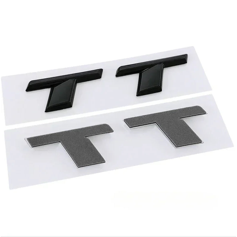 3D ABS Chrome Black TT Logo Car Rear Trunk Emblem Badge Sticker Decals for Audi TT RS MK1 8N 8J MK3 8S MK2 Accessories
