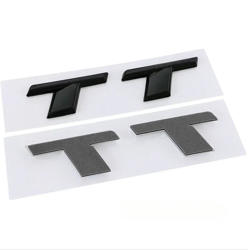3D ABS Chrome Black TT Logo Car Rear Trunk Emblem Badge Sticker Decals for Audi TT RS MK1 8N 8J MK3 8S MK2 Accessories
