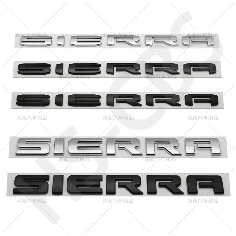 new old letter logo car stickers for GMC sierra Rear Trunk Emblem Logo boot label trunk modified Accessories decoration decals