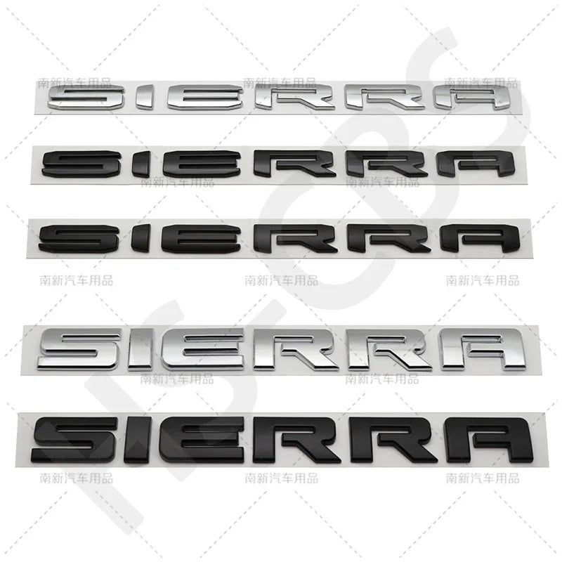 new old letter logo car stickers for GMC sierra Rear Trunk Emblem Logo boot label trunk modified Accessories decoration decals