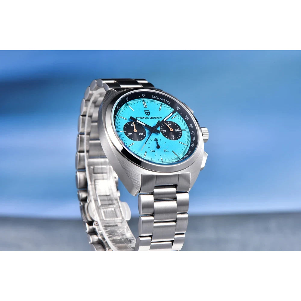PAGANI DESIGN Panda Mens Watches Quartz Luxury Watch For Men Chronograph VK63 Wristwatches AR Sapphire Waterproof Luminous Clock