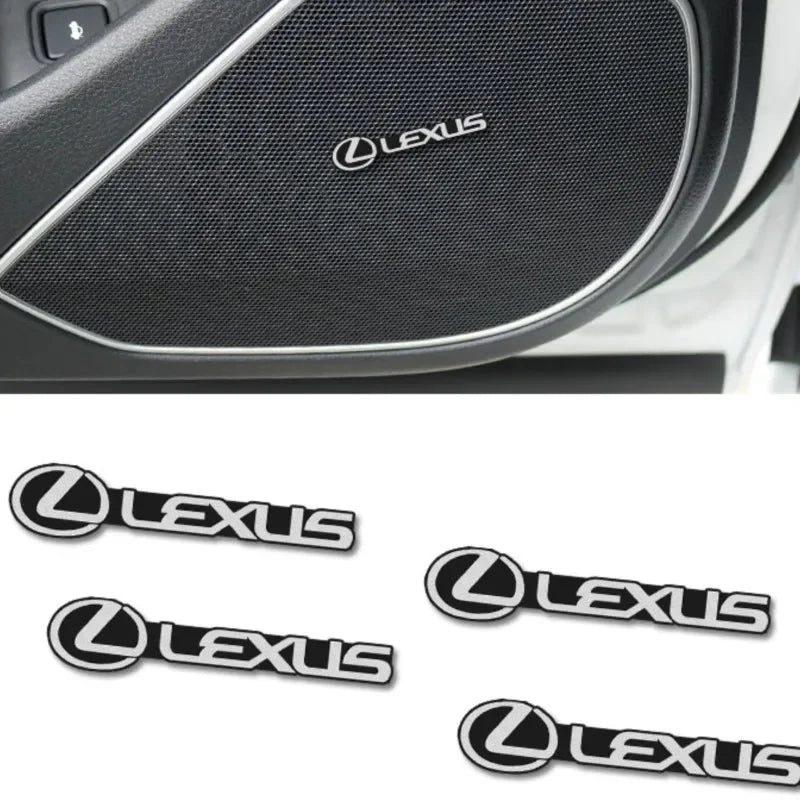 Car Audio Decorate 3D Aluminum Badge Emblem Stickers For Lexus IS250 IS200 CT200h GS300 LS430 RX450h LX570 IS300 ES RX LS IS NX