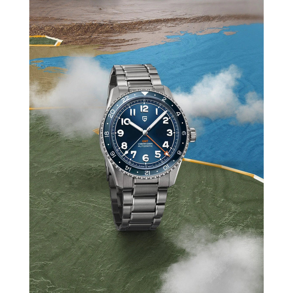 PAGANI DESIGN PD1784 Men’s GMT Automatic Mechanical Watch DG5833 Stainless Steel Sapphire Crystal Waterproof Local Delivery