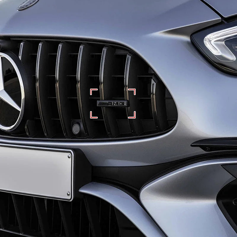 3D ABS Logo AMG Emblem Car Front Grille Badge Caps For Mercedes Benz GLC A B C E Class W204 W205 W212 W213 GT AMG Accessories