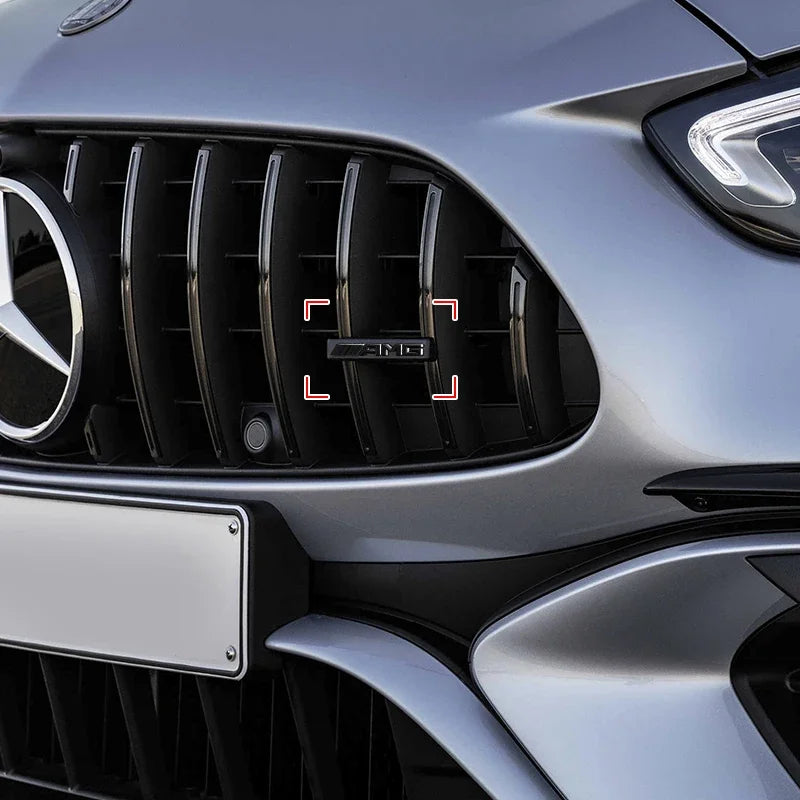 3D ABS Logo AMG Emblem Car Front Grille Badge Caps For Mercedes Benz GLC A B C E Class W204 W205 W212 W213 GT AMG Accessories