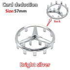 52mm 57mm Pins Sticker Car Steering Wheel Emblem Badge For Mercedes C E S Class CLA CLS W212 W205 W204 Styling Accessories Trim