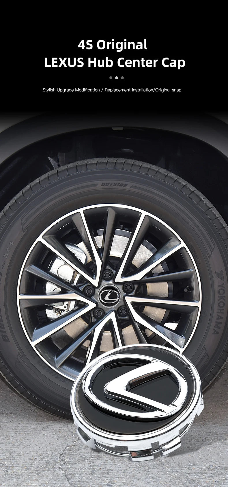 For Lexus RX330 IS250 Ct200h ES300h RX350 IS300h ES350 Car Tire Wheel hub Covers  4Pcs 62mm Car Wheel Center Hub Caps