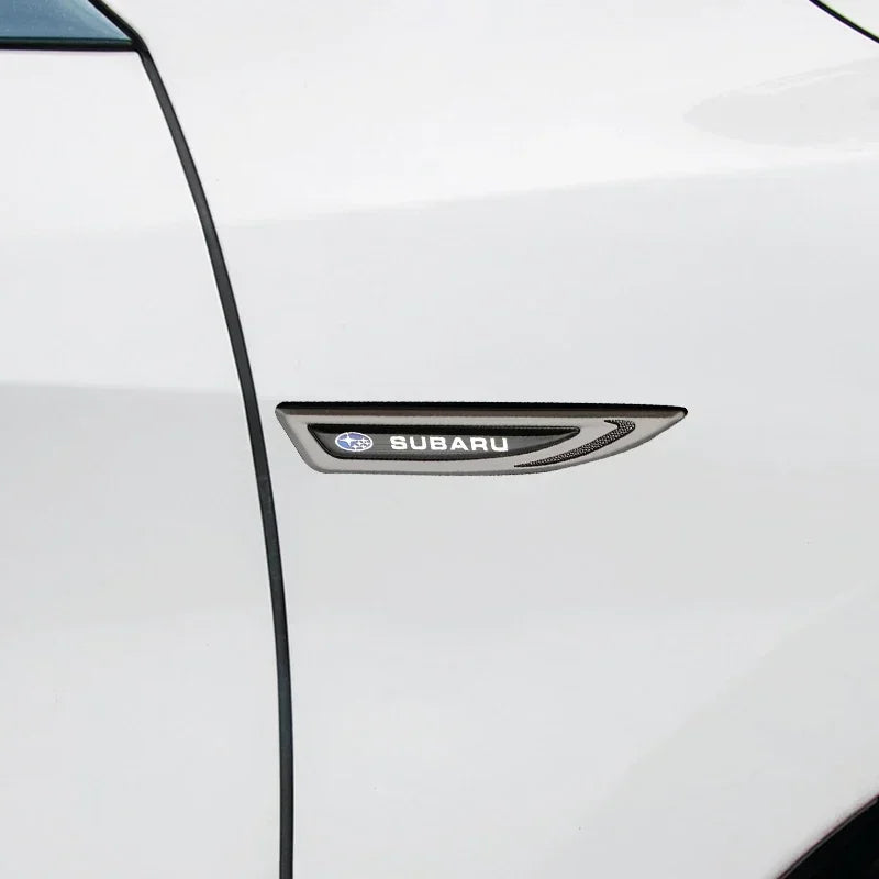 2PCS Car Body Fender Side Emblem Sticker For Subaru XV WRX BRZ FORESTER IMPREZA LEGACY OUTBACK STI Rear Trunk Badge Decoration