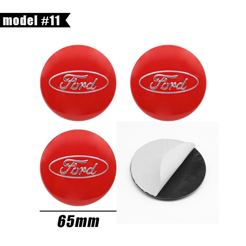 4Pc 65mm 60mm 56mm Car Wheel Center Hub Cap Cover Badge Stickers For Ford F150 Focus Ranger Fiesta Transit Mustang Mondeo Fusion
