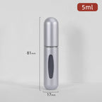 Mini atomizador de botella de Perfume recargable, pulverizador de aluminio, contenedor de líquidos portátil de viaje, herramienta dispensadora de cosméticos, 1 ud.